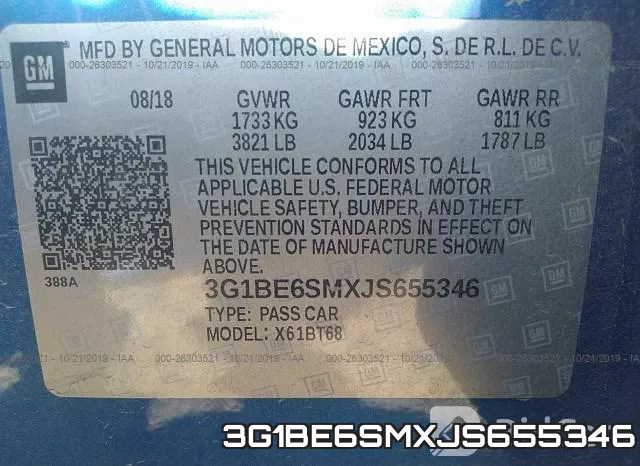 3G1BE6SMXJS655346 фото 10