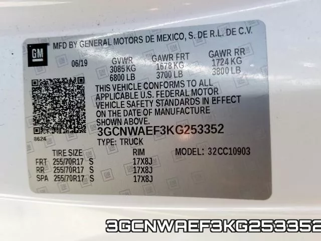 3GCNWAEF3KG253352 фото 2