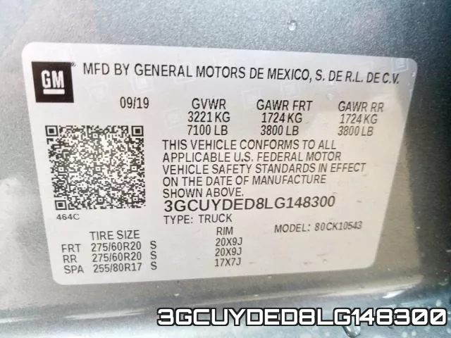 3GCUYDED8LG148300 фото 2