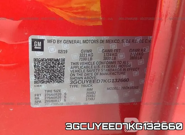 3GCUYEED7KG132660 фото 10