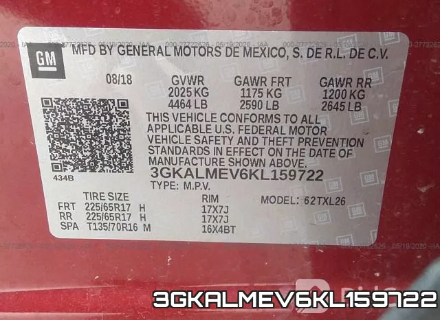 3GKALMEV6KL159722 фото 10