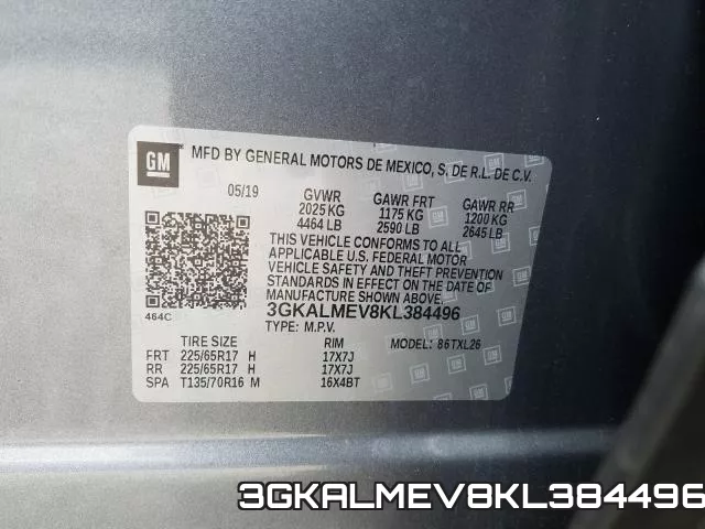 3GKALMEV8KL384496 фото 2