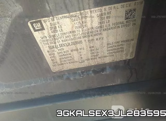 3GKALSEX3JL283595 фото 10
