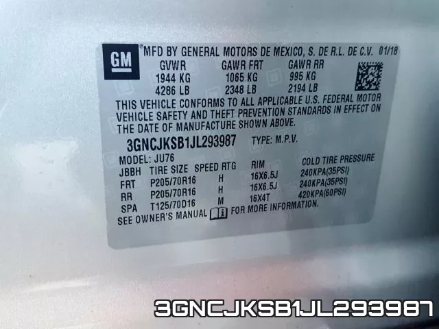 3GNCJKSB1JL293987 фото 2