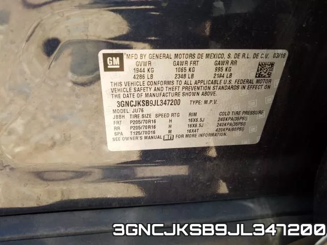 3GNCJKSB9JL347200 фото 2