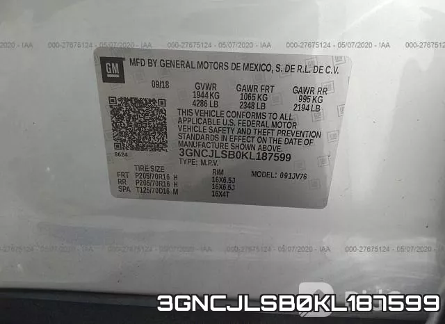 3GNCJLSB0KL187599 фото 10