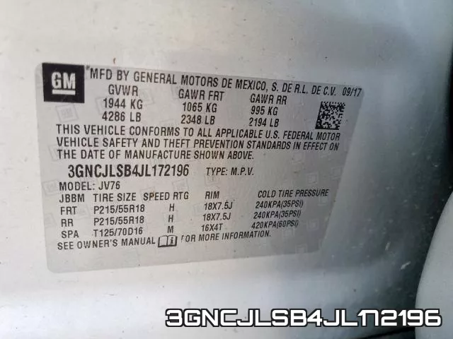 3GNCJLSB4JL172196 фото 2