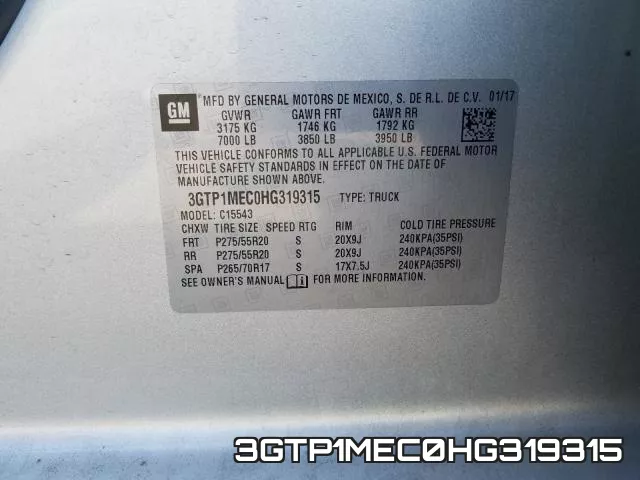 3GTP1MEC0HG319315 фото 2