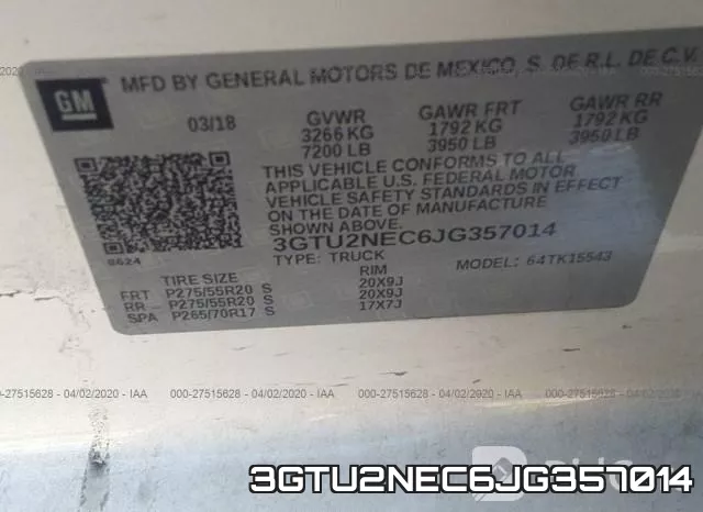 3GTU2NEC6JG357014 фото 10