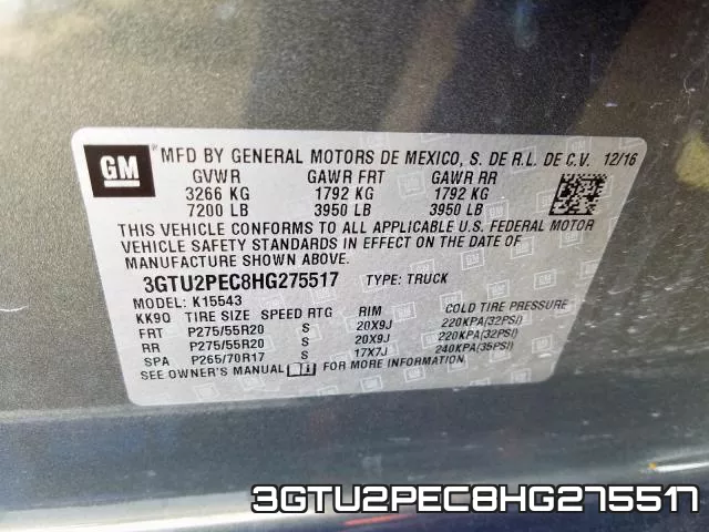3GTU2PEC8HG275517 фото 2