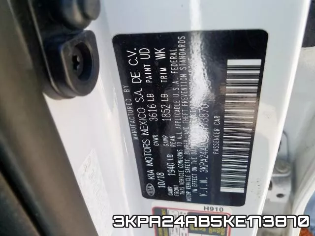 3KPA24AB5KE173870 фото 2