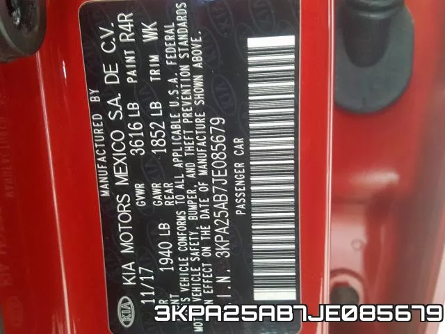 3KPA25AB7JE085679 фото 2