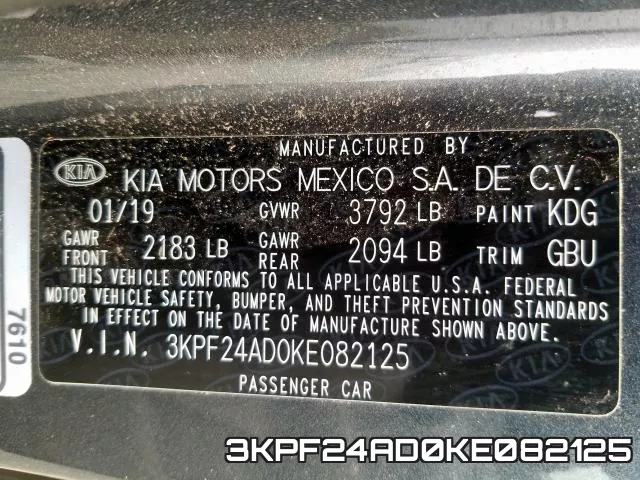 3KPF24AD0KE082125 фото 2