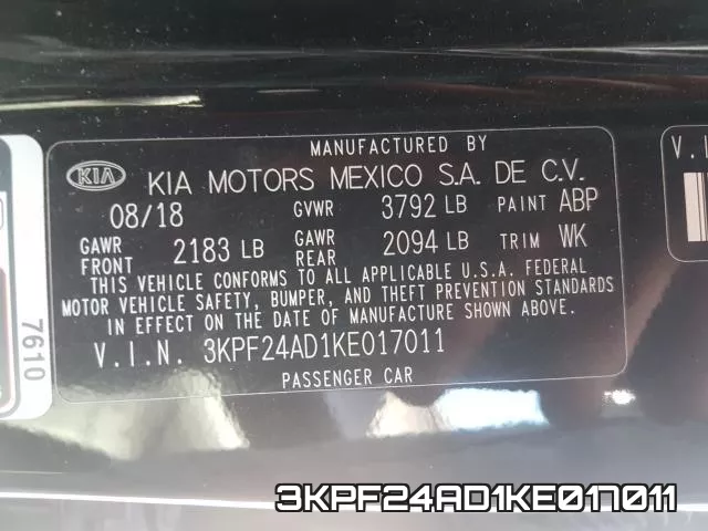3KPF24AD1KE017011 фото 2