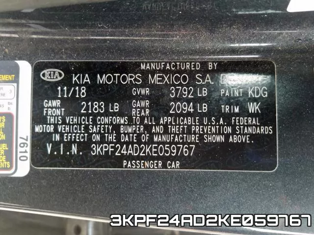 3KPF24AD2KE059767 фото 2