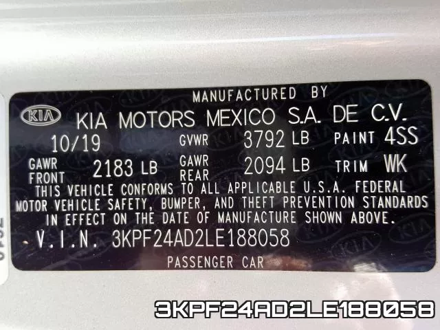 3KPF24AD2LE188058 фото 2