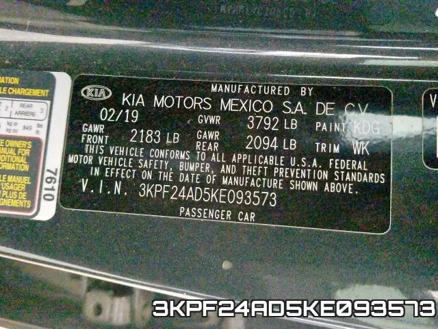 3KPF24AD5KE093573 фото 2