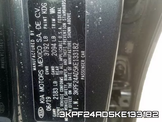 3KPF24AD5KE133182 фото 2
