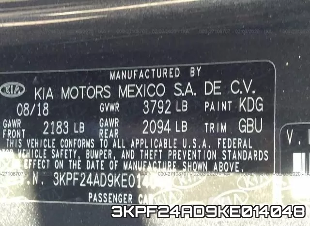 3KPF24AD9KE014048 фото 10