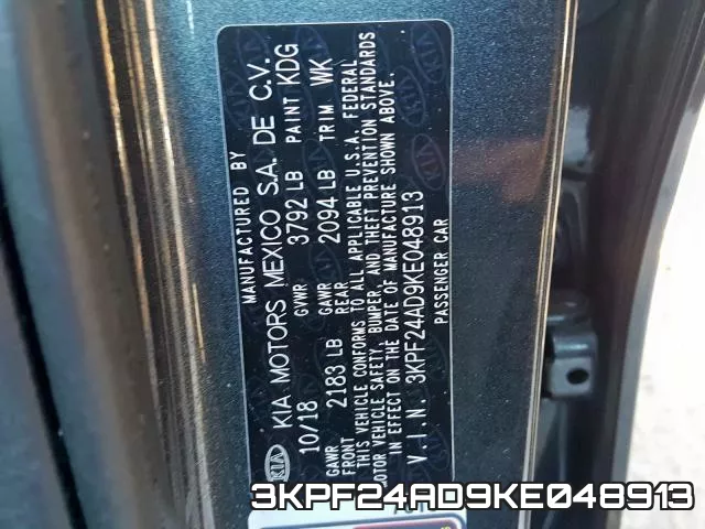 3KPF24AD9KE048913 фото 2