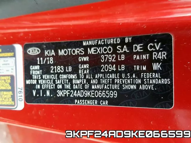 3KPF24AD9KE066599 фото 2