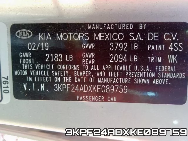 3KPF24ADXKE089759 фото 2