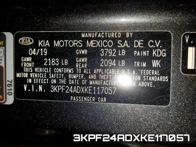 3KPF24ADXKE117057 фото 2