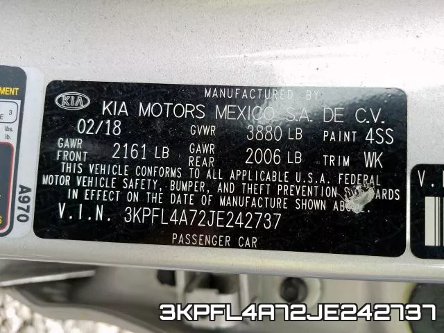 3KPFL4A72JE242737 фото 2
