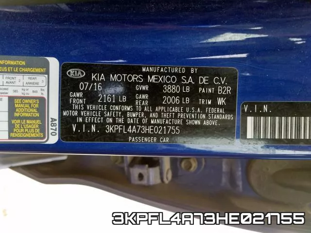 3KPFL4A73HE021755 фото 2