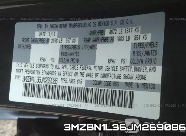 3MZBN1L36JM269086 фото 10