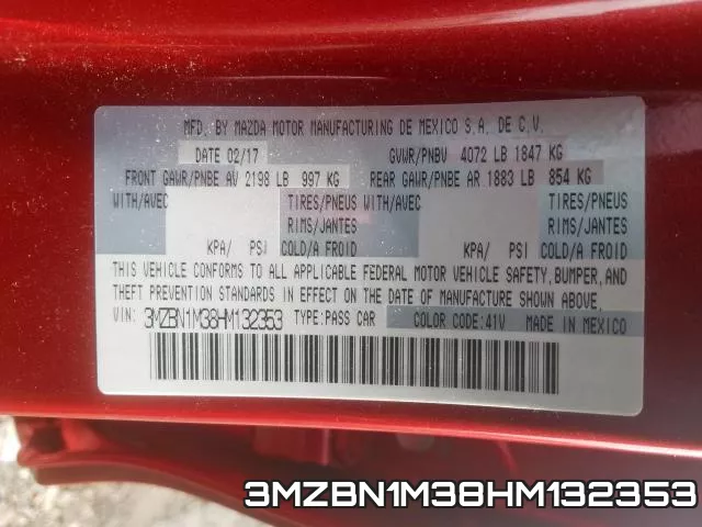 3MZBN1M38HM132353 фото 2