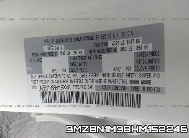 3MZBN1M38HM152246 фото 10