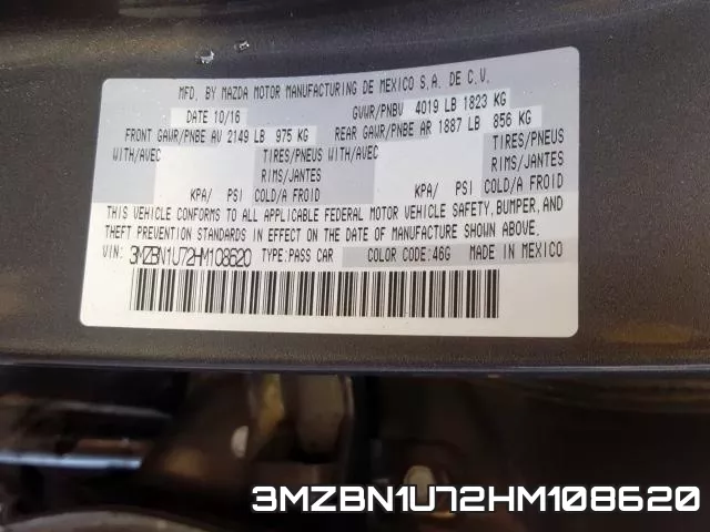 3MZBN1U72HM108620 фото 2