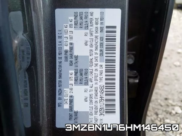 3MZBN1U76HM146450 фото 2