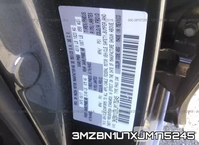 3MZBN1U7XJM175245 фото 10