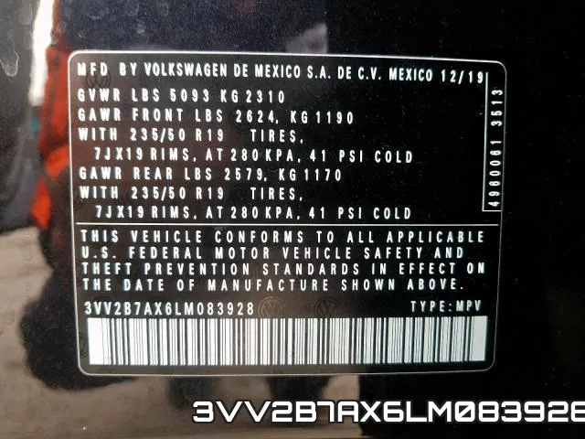 3VV2B7AX6LM083928 фото 2