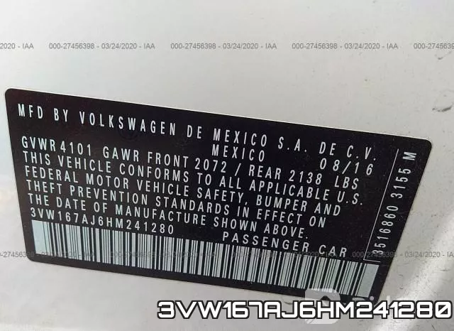 3VW167AJ6HM241280 фото 10