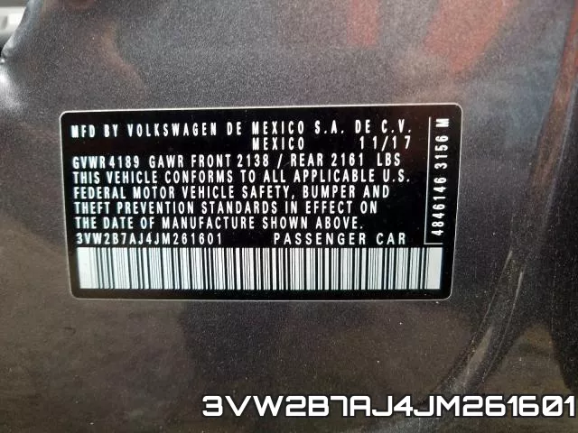 3VW2B7AJ4JM261601 фото 2