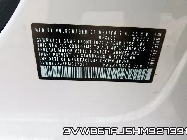 3VWB67AJ5HM327331 фото 2
