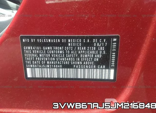 3VWB67AJ5JM216848 фото 10