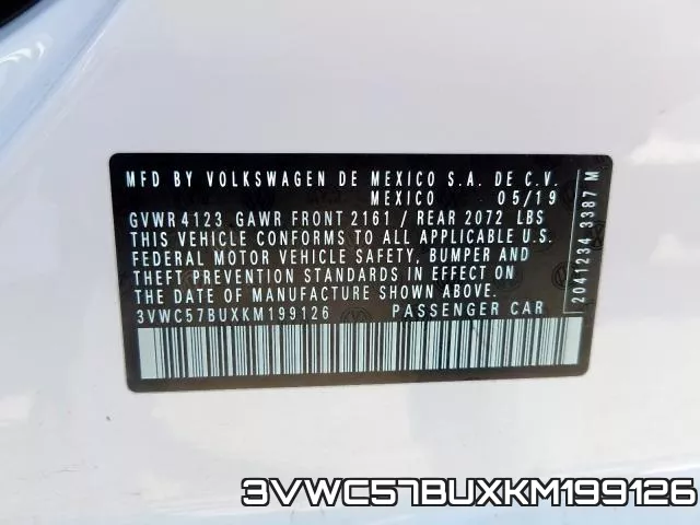 3VWC57BUXKM199126 фото 2