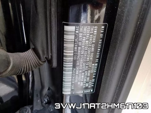 3VWJ17AT2HM617103 фото 2