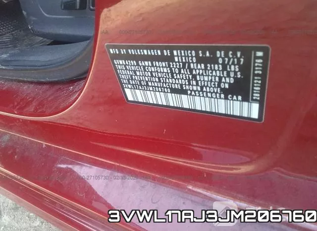 3VWL17AJ3JM206760 фото 10