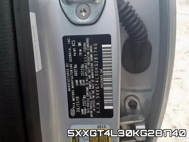 5XXGT4L30KG281740 фото 2