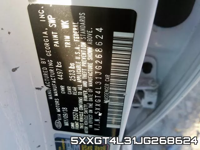 5XXGT4L31JG268624 фото 2