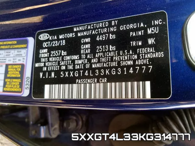 5XXGT4L33KG314777 фото 2