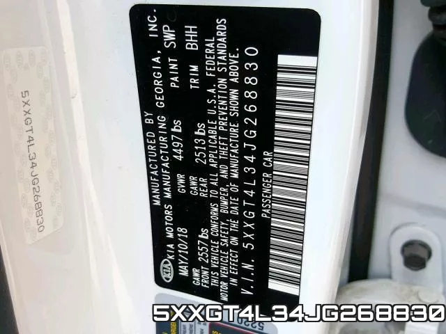 5XXGT4L34JG268830 фото 2