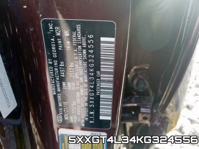 5XXGT4L34KG324556 фото 2
