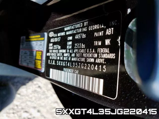 5XXGT4L35JG220415 фото 2