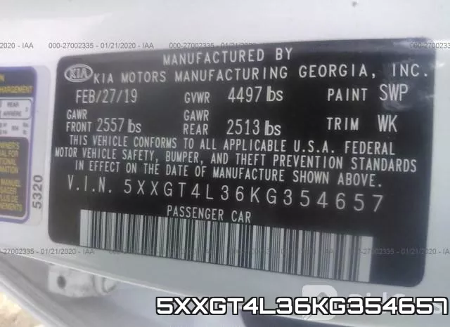 5XXGT4L36KG354657 фото 10